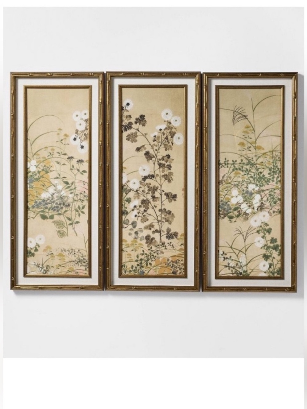 (Set of 3) 12"x28" Floral Wall Art - Threshold designed with Studio McGee - Picture 1 of 10